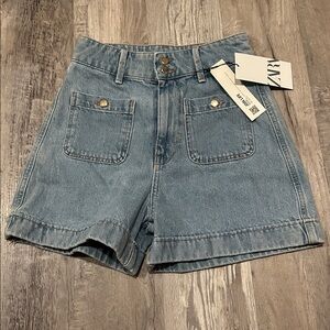 Zara high waisted jean shorts